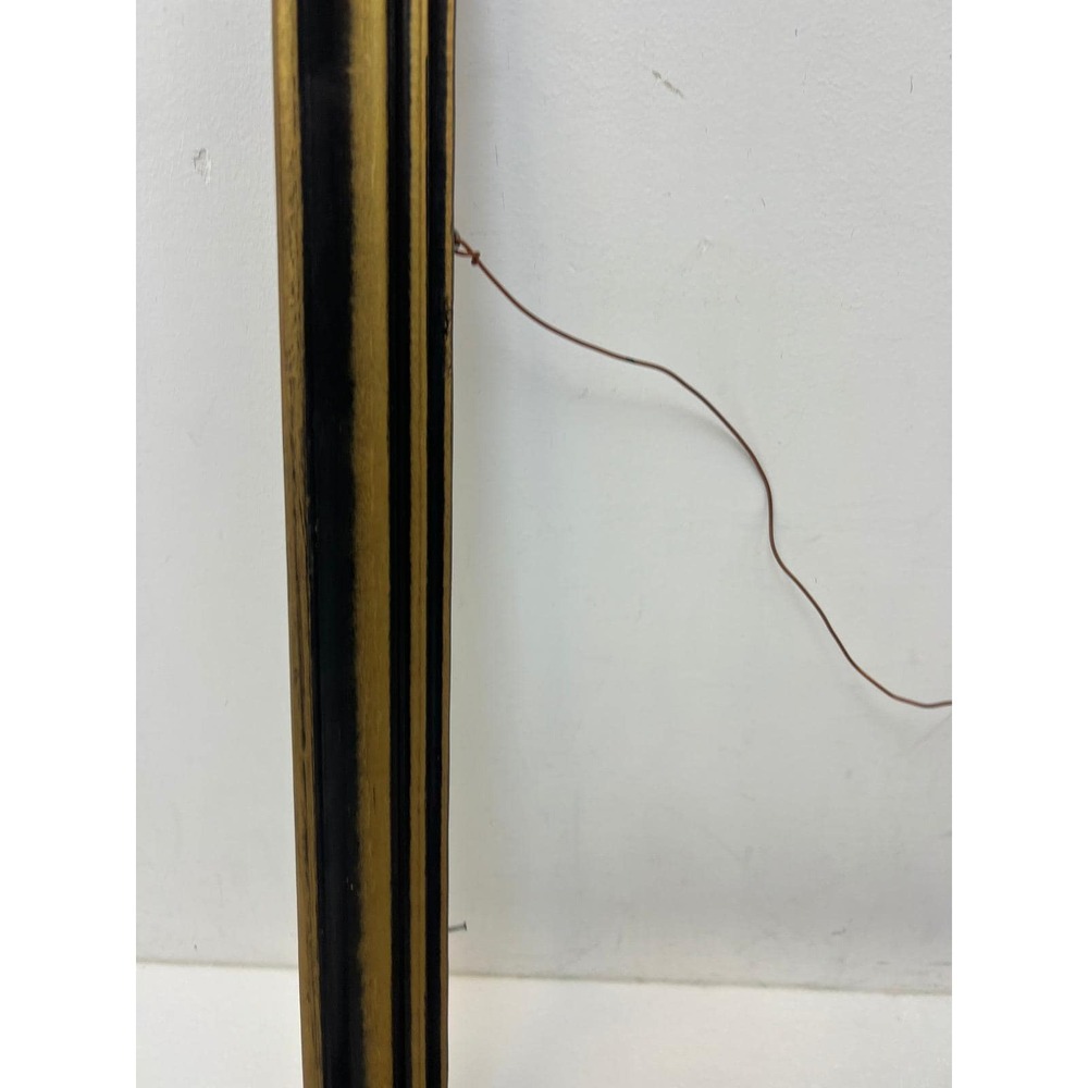 Vintage Wood Picture Frame 16x20 Black Gold Mid Century Wooden Carved Wall Art - Picture 9 of 16